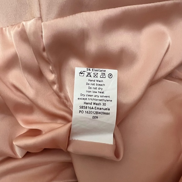 HOUSE OF CB 'Emanuela' Blush Pink Draped Ruched Mini Dress - Picture 7 of 9